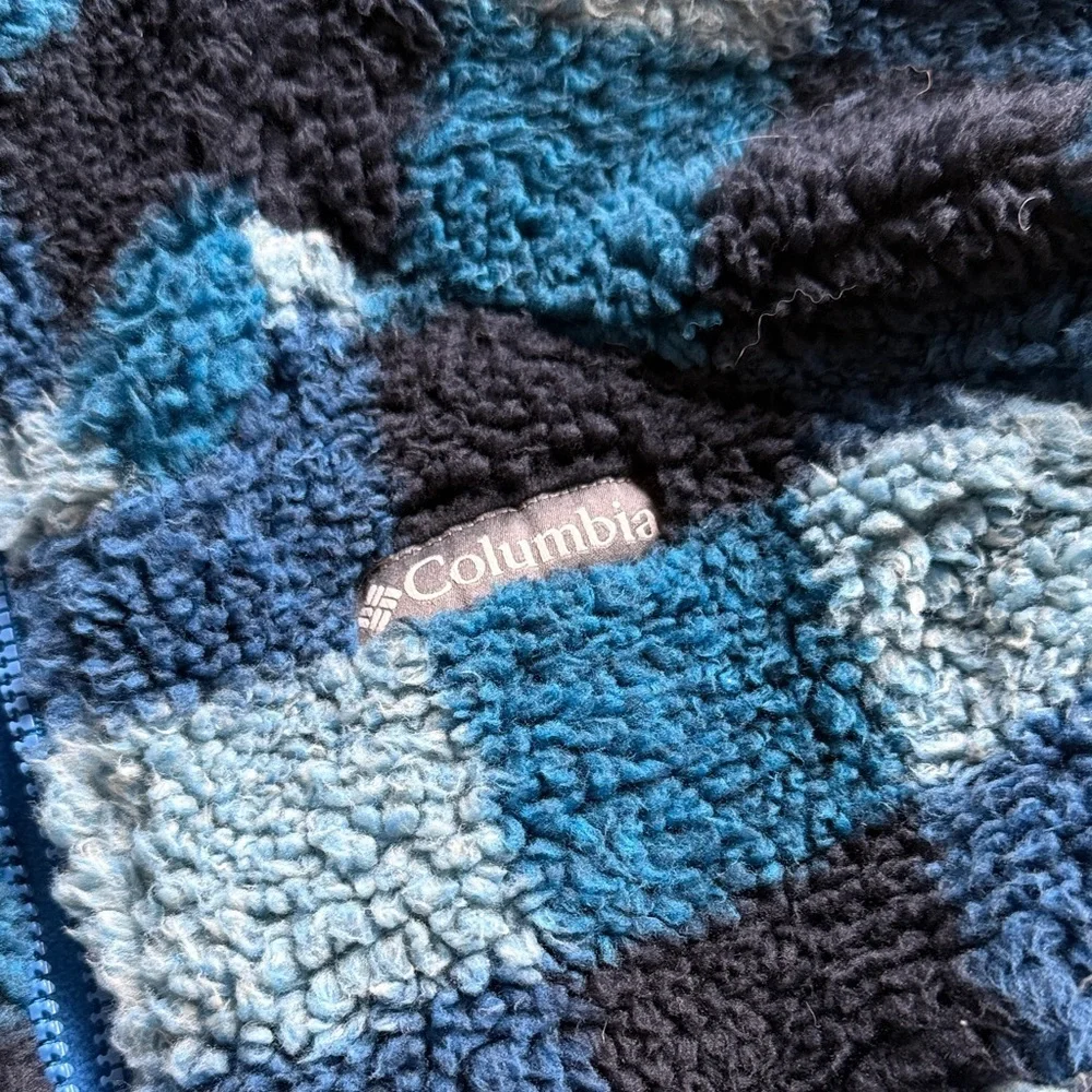 Columbia Kids' Plaid Blue Fleece